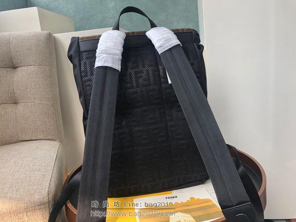 FENDI背包 頂級原單 大號背包 單搭扣開合 正面翻蓋口袋和內袋 芬迪男背包  fdz2057